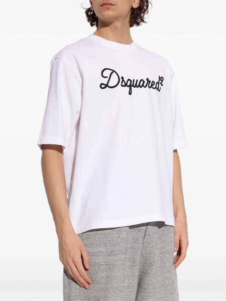Tricouri DSQUARED2 T-shirt with logo WHITE Barbati (BM 19645550) 3
