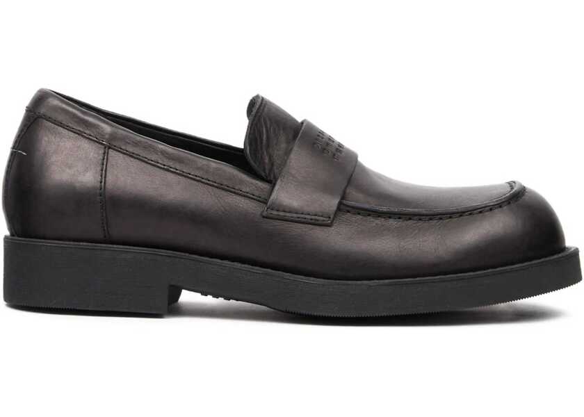 Mocasini MM6 Maison Margiela Mocassin with visible topstitching BLACK Barbati (BM 19645562) 1