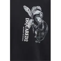 Tricouri pentru Barbati - Tricouri DSQUARED2 Monkey business T-shirt BLACK Barbati (BM 19645571) - B-mall.ro