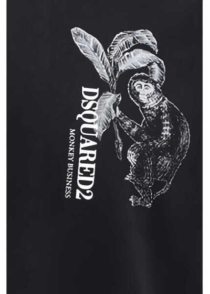 Tricouri DSQUARED2 Monkey business T-shirt BLACK Barbati (BM 19645571) 4