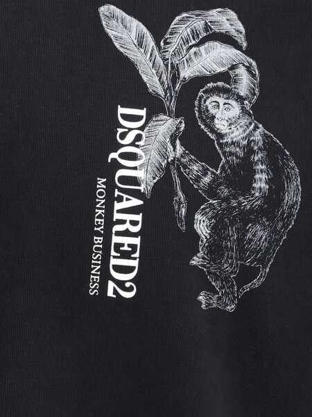 Tricouri DSQUARED2 Monkey business T-shirt BLACK Barbati (BM 19645571) 5