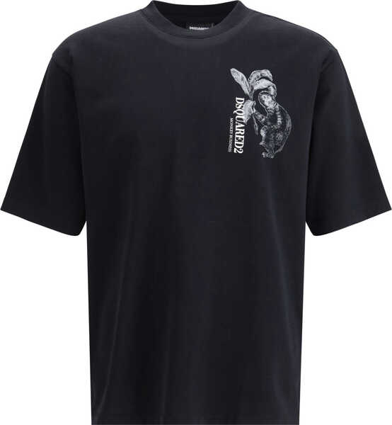 Tricouri DSQUARED2 Monkey business T-shirt BLACK Barbati (BM 19645571) 1