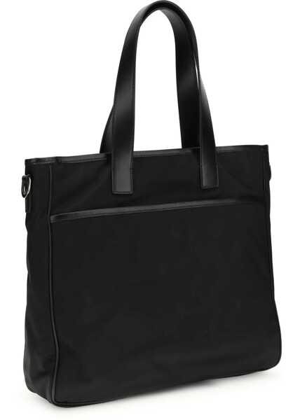 Genti de mana KITON Leather-trimmed Tote bag NERO Barbati (BM 19645574) 2