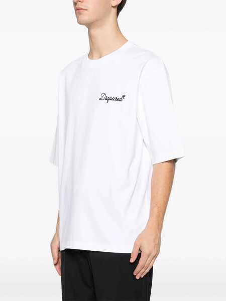 Tricouri DSQUARED2 Signature T-shirt WHITE Barbati (BM 19645577) 3