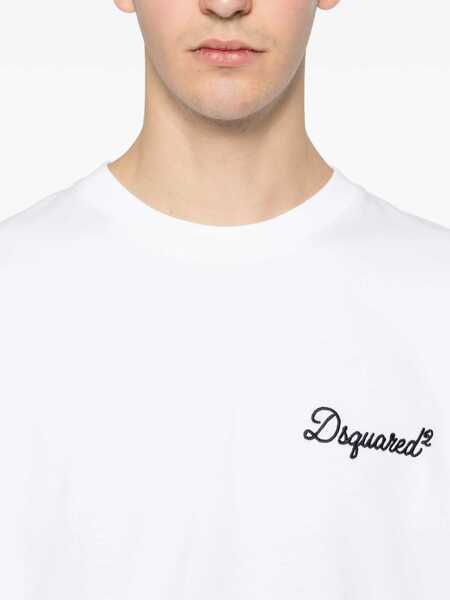 Tricouri DSQUARED2 Signature T-shirt WHITE Barbati (BM 19645577) 5