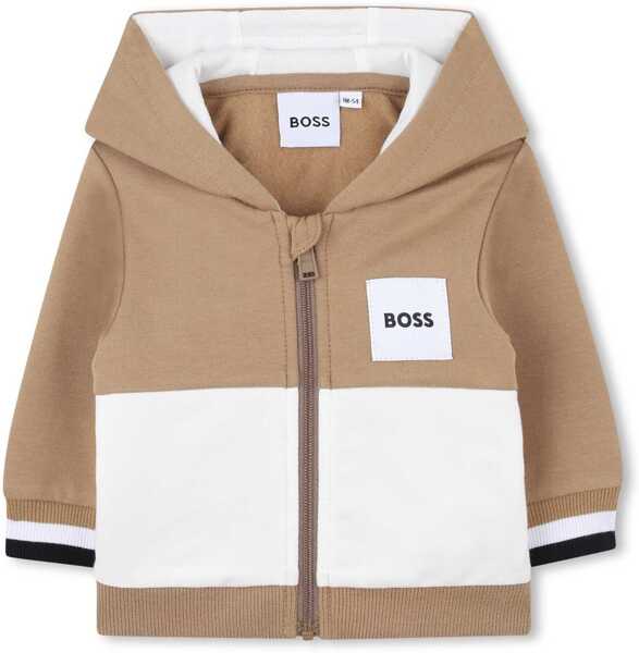 Cardigane Hugo Boss Pants Set With Cardigan And Sweater BEIGE Baieti (BM 19647854) 3