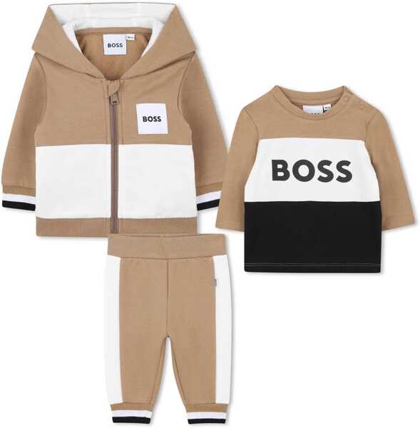 Cardigane Hugo Boss Pants Set With Cardigan And Sweater BEIGE Baieti (BM 19647854) 1