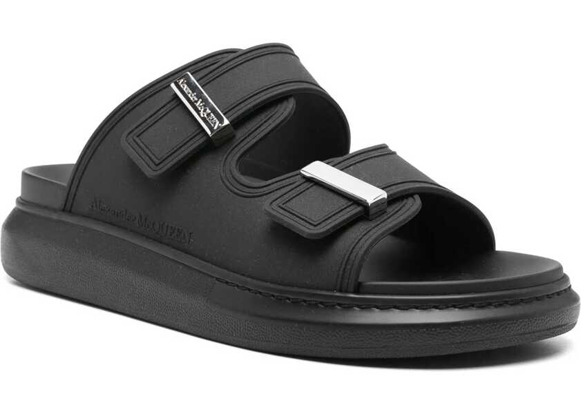 Sandale Alexander McQueen Hybrid Double Buckle Sandal BLACK Barbati (BM 19647866) 2