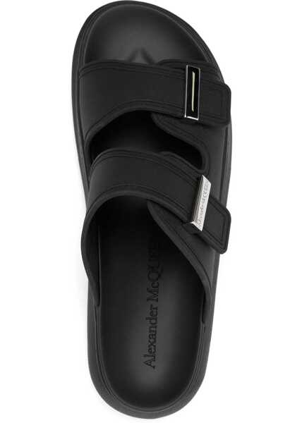 Sandale Alexander McQueen Hybrid Double Buckle Sandal BLACK Barbati (BM 19647866) 4
