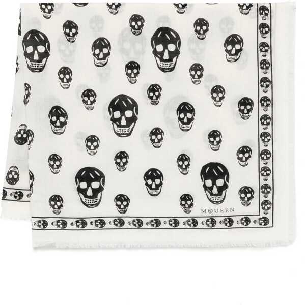 Fulare Alexander McQueen Foulard Skull IVORY Femei (BM 19647881) 1
