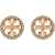 Tory Burch Orecchini Circle-Stud Crystal Logo GOLD