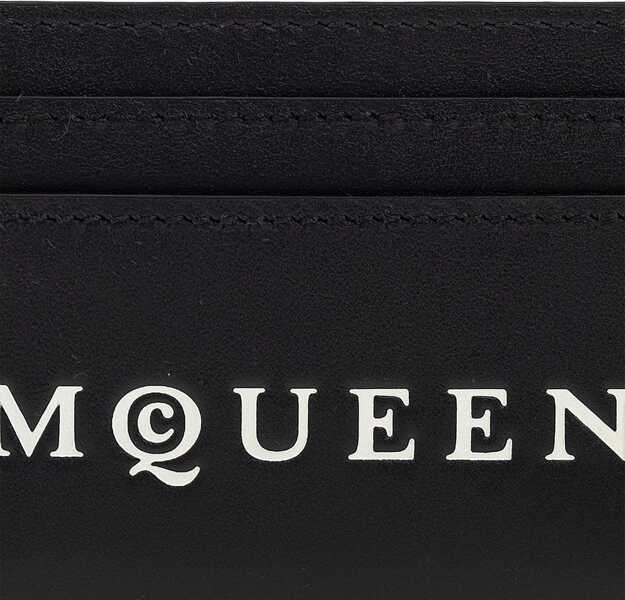 Portofele Alexander McQueen Card Holder With Logo BLACK Barbati (BM 19647896) 3