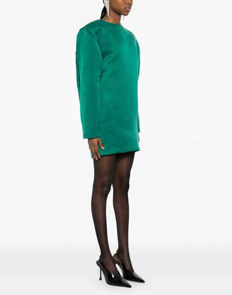 Rochii Saint Laurent Stonewashed silk satin boxy Dress GREEN Femei (BM 19647929) 3