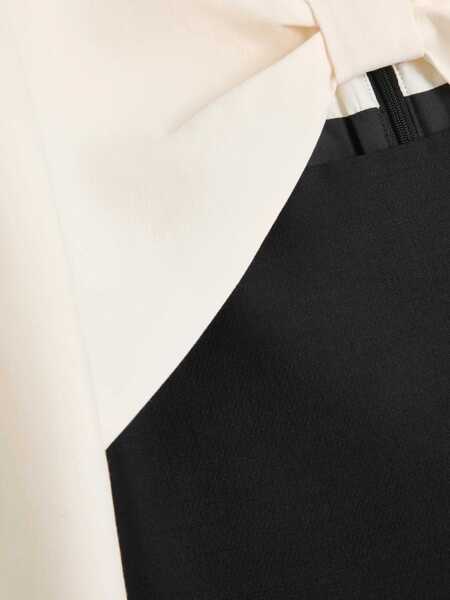 Rochii Valentino Garavani Short Crepe Couture Dress NERO/AVORIO Femei (BM 19647932) 3