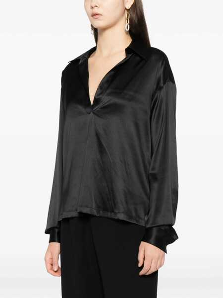 Camasi casual Tom Ford Stretch Silk Shirt BLACK Femei (BM 19647947) 3
