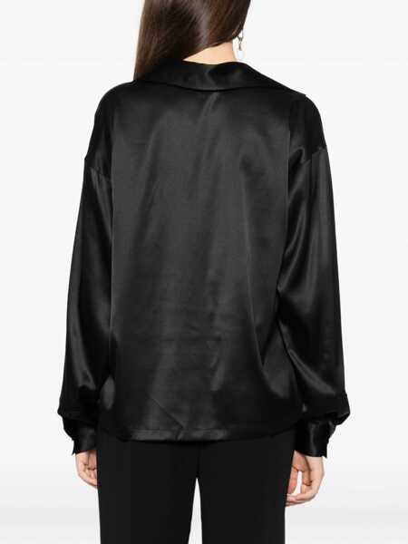 Camasi casual Tom Ford Stretch Silk Shirt BLACK Femei (BM 19647947) 4