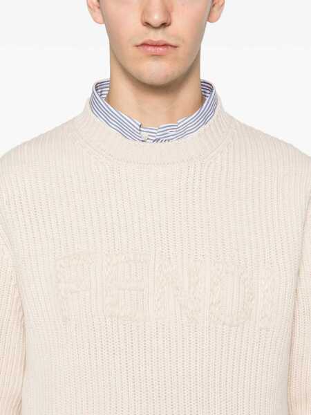 Pulovere casual Fendi Crew-neck Knit WARM GREY Barbati (BM 19647950) 5