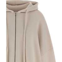 Pulovere Dama - Cardigane EXTREME CASHMERE Zipped hooded cashmere Cardigan n460 Donnie CHALK Femei (BM 19647956) - B-mall.ro