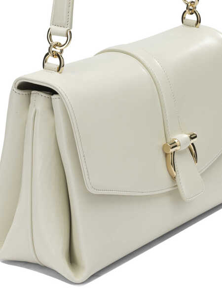 Genti de umar Ferragamo Leather shoulder bag with flap White Femei (BM 19648659) 4