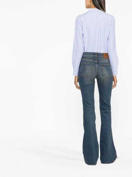 Camasi office Ralph Lauren Oxford striped shirt Light blue Femei (BM 19648665) 3