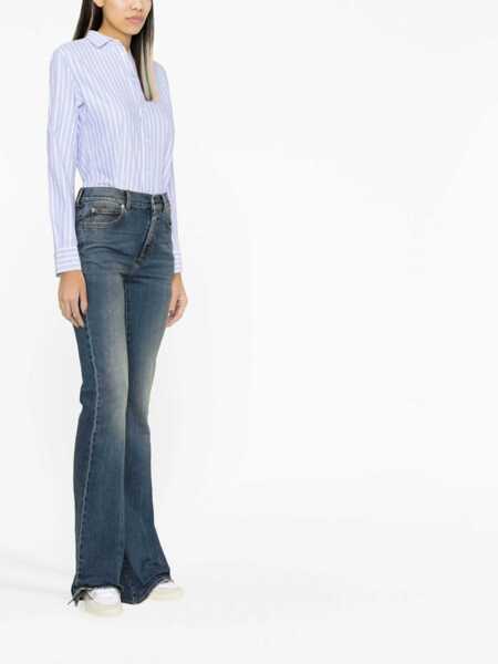 Camasi office Ralph Lauren Oxford striped shirt Light blue Femei (BM 19648665) 4