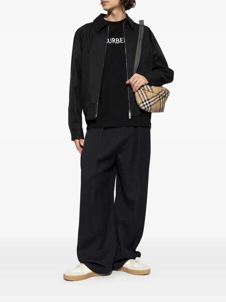 Tricouri Burberry Cotton T-shirt with logo Black Barbati (BM 19648674) 2