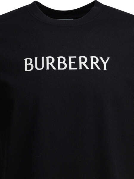 Tricouri Burberry Cotton T-shirt with logo Black Barbati (BM 19648674) 3