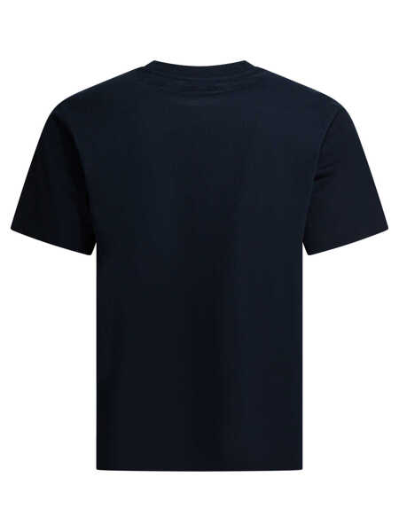 Tricouri Burberry Cotton T-shirt with logo Blue Barbati (BM 19648680) 2
