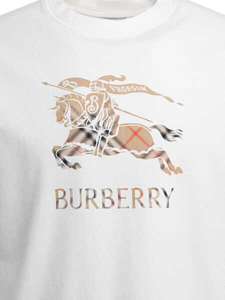 Tricouri Burberry EKD crewneck T-shirt White Barbati (BM 19648683) 3