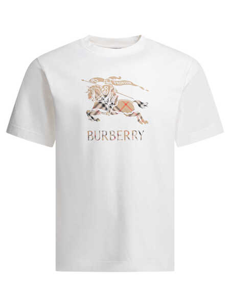 Tricouri Burberry EKD crewneck T-shirt White Barbati (BM 19648683) 1