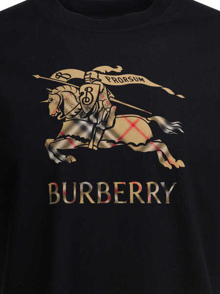 Tricouri Burberry EKD crewneck T-shirt Black Barbati (BM 19648689) 3