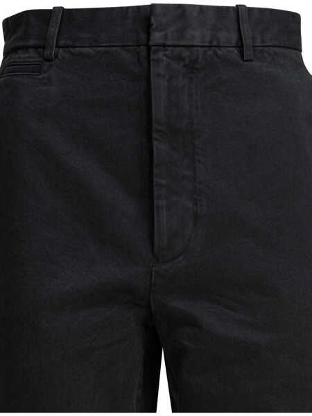 Pantaloni casual AURALEE Straight-leg chino pants Black Femei (BM 19648698) 3