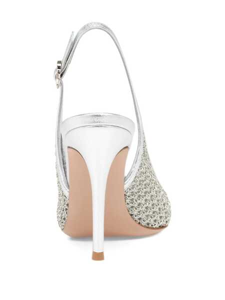 Pantofi cu toc Gianvito Rossi Nikki 95 mm Slingbacks Silver Femei (BM 19648719) 3