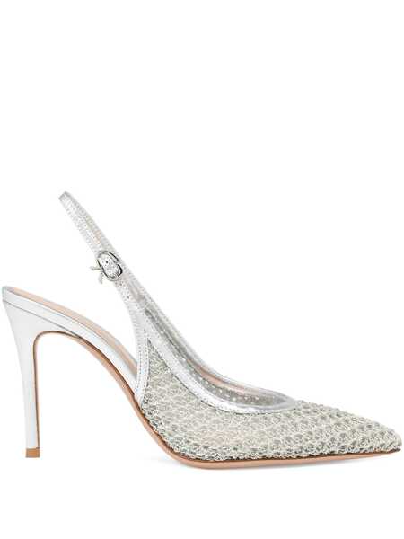 Pantofi cu toc Gianvito Rossi Nikki 95 mm Slingbacks Silver Femei (BM 19648719) 1