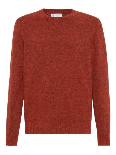 Pulovere Brunello Cucinelli Wool and cashmere crewneck sweater Red Barbati (BM 19648815) 1