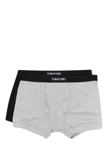 Chiloti Tom Ford Cotton boxer shorts with logo Black Barbati (BM 19648857) 1