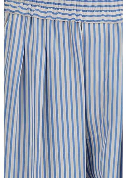 Pantaloni casual Tom Ford Striped silk PJ Trousers SKY BLUE/OFF WHITE Femei (BM 19654325) 3