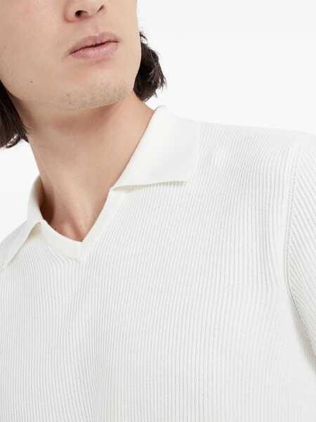 Tricouri Polo Brunello Cucinelli Ribbed Polo Shirt PANAMANEBBIA Barbati (BM 19654337) 5