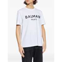 Tricouri Balmain pentru Barbati - Tricouri Balmain Cotton Print T-shirt BLANC/NOIR Barbati (BM 19654340) - B-mall.ro