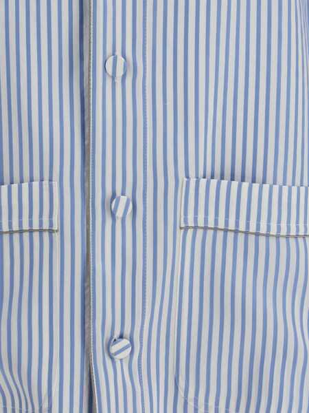 Tricouri Polo Tom Ford Striped Silk PJ Shirt SKY BLUE/OFF WHITE Femei (BM 19654364) 4