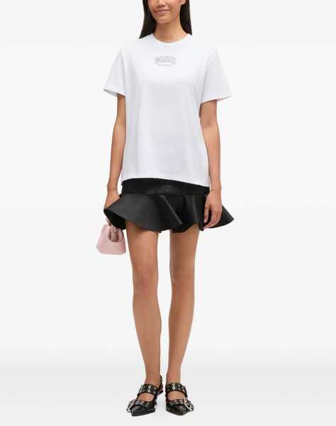 Tricouri Ganni Crewneck T-shirt BRIGHT WHITE Femei (BM 19654367) 2