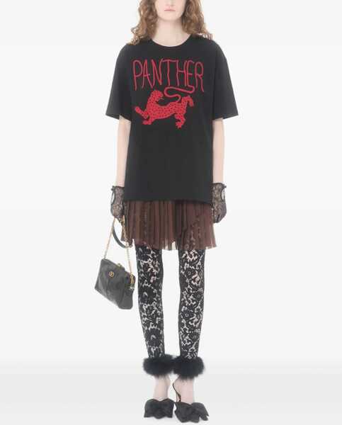 Tricouri Valentino Garavani Printed Cotton T-Shirt NERO/ROSSO Femei (BM 19654388) 2