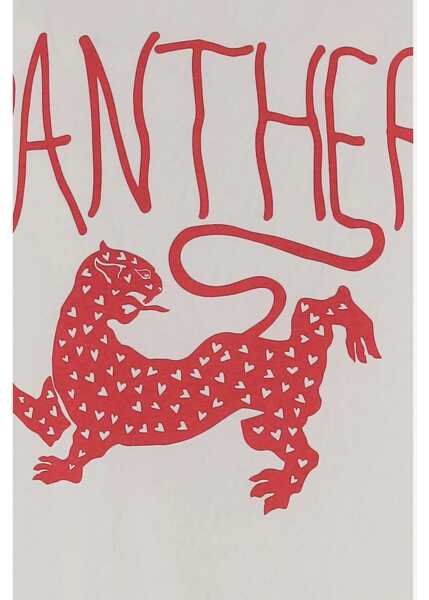 Tricouri Valentino Garavani Printed Cotton T-Shirt AVORIO/ROSSO Femei (BM 19654391) 3