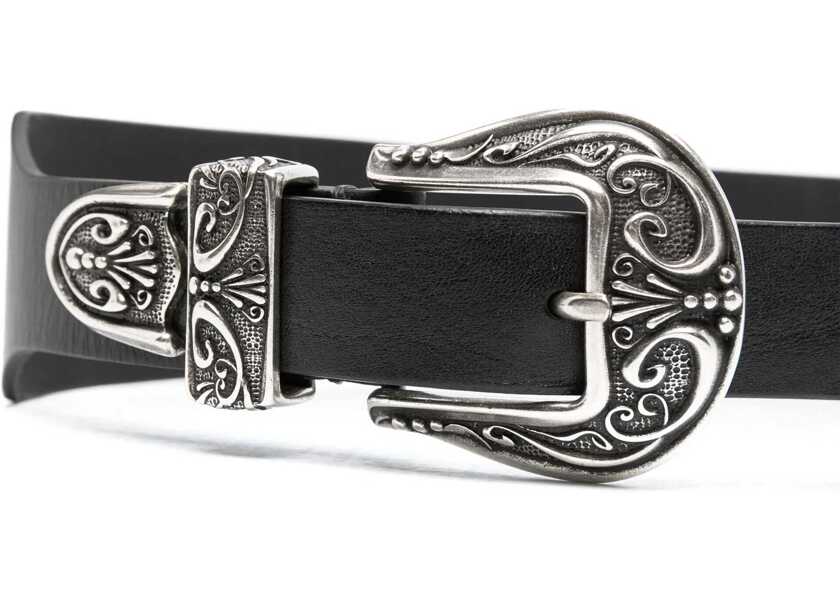 Curele Golden Goose Double Buckle Belt BLACK Femei (BM 19654514) 2
