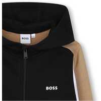 Cardigane pentru Baieti - Cardigane Hugo Boss Hooded Cardigan BLACK Baieti (BM 19654517) - B-mall.ro