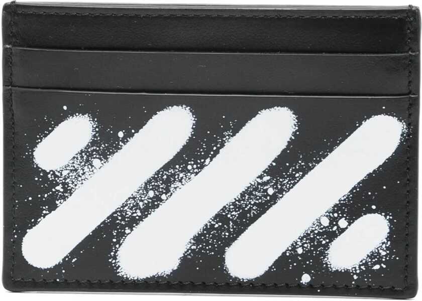 Portofele Off-White Diagonal Spray Wallet BLACK Barbati (BM 19654625) 1