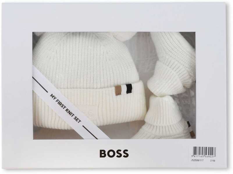 Costume Hugo Boss Hat Set With Slippers WHITE Baieti (BM 19654634) 2