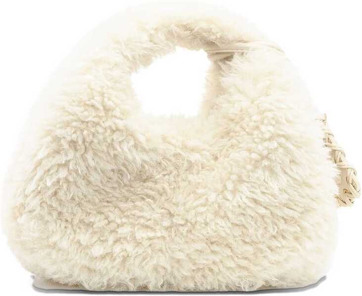 Genti de mana Ganni Faux Fur Hobo Bag IVORY Femei (BM 19654673) 3