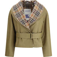 Jachete Cropped cotton Jacket with check quilting Femei