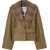 Burberry Cropped cotton Jacket with check quilting LICHEN BEIGE